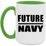 Future Navy - 15oz Accent Mug Green