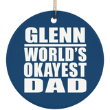 Glenn World's Okayest Dad - Circle Ornament