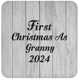 First Christmas As Granny 2024 - Drink Coaster F