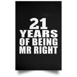 21st Anniversary 21 Years Of Being Mr Right - Poster Portrait