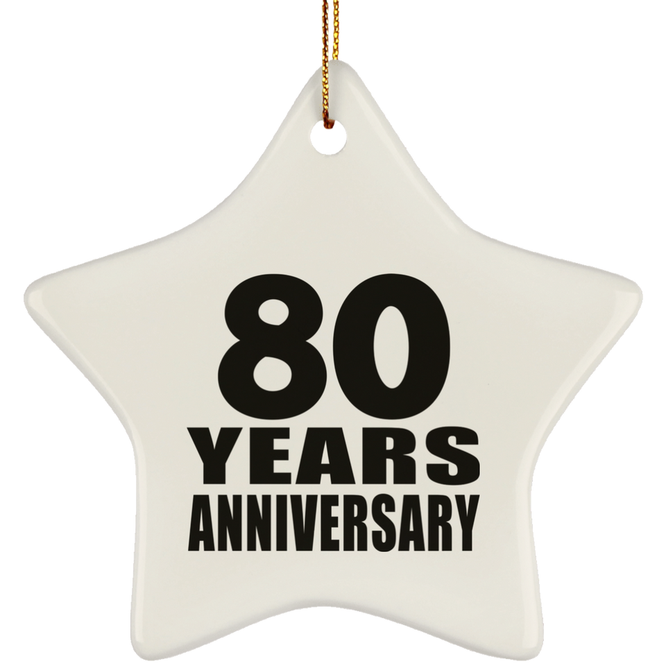 80th Anniversary 80 Years - Star Ornament