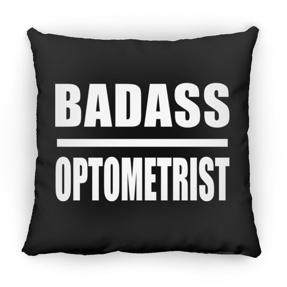 Badass Optometrist - Throw Pillow Black