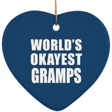 World's Okayest Gramps - Heart Ornament