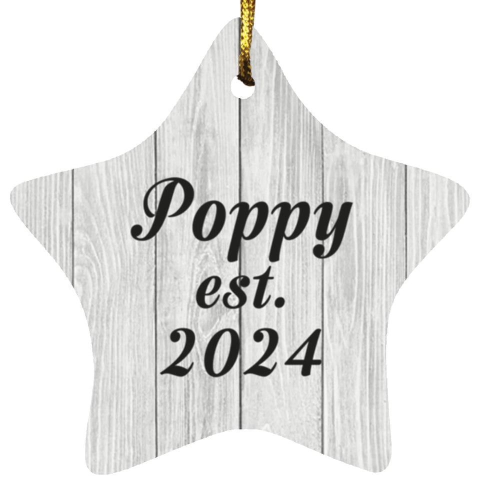 Poppy Established Est. 2024 - Star Ornament F