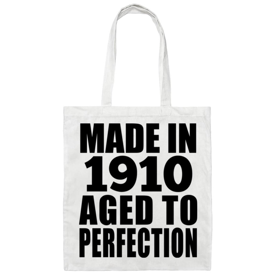 114th Birthday Made In 1910 Aged To Perfection - Tote Bag White