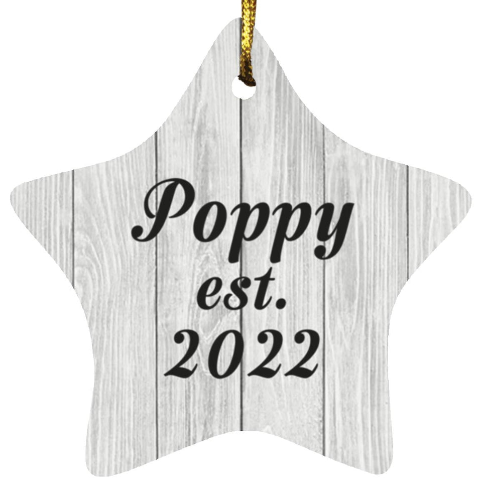 Poppy Established Est. 2022 - Star Ornament F