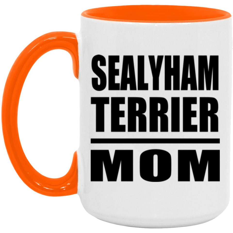 Sealyham Terrier Mom - 15oz Accent Mug Orange