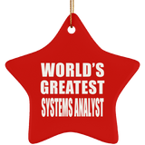 World's Greatest Systems Analyst - Star Ornament