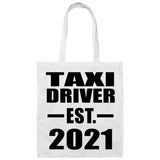 Taxi Driver Established EST. 2021 - Tote Bag White