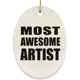 Most Awesome Artist - Oval Ornament