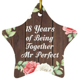 18th Anniversary 18 Years Of Being Mr Perfect - Star Ornament A
