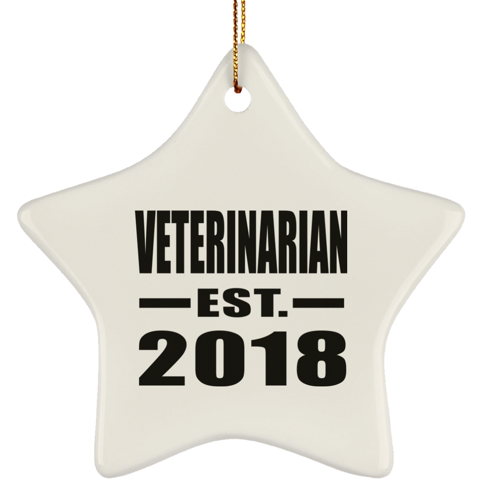 Veterinarian Established EST. 2018 - Star Ornament