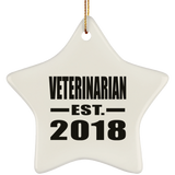 Veterinarian Established EST. 2018 - Star Ornament