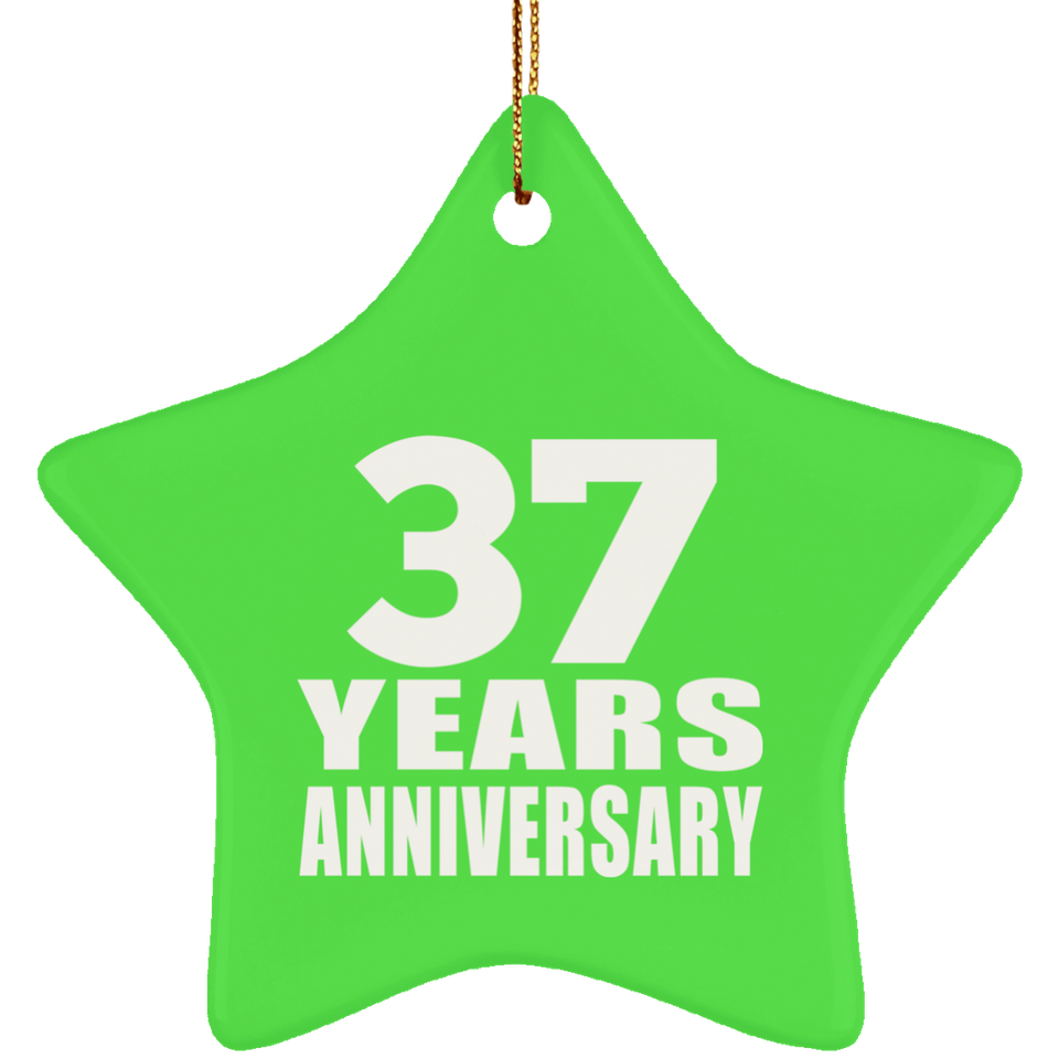 37th Anniversary 37 Years - Star Ornament