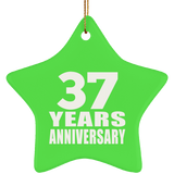 37th Anniversary 37 Years - Star Ornament