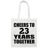 23rd Anniversary Cheers To 23 Years Together - Tote Bag White