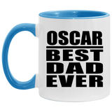 Oscar Best Dad Ever - 11oz Accent Mug Blue