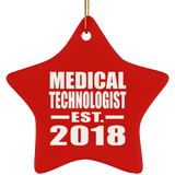 Medical Technologist Established EST. 2018 - Star Ornament