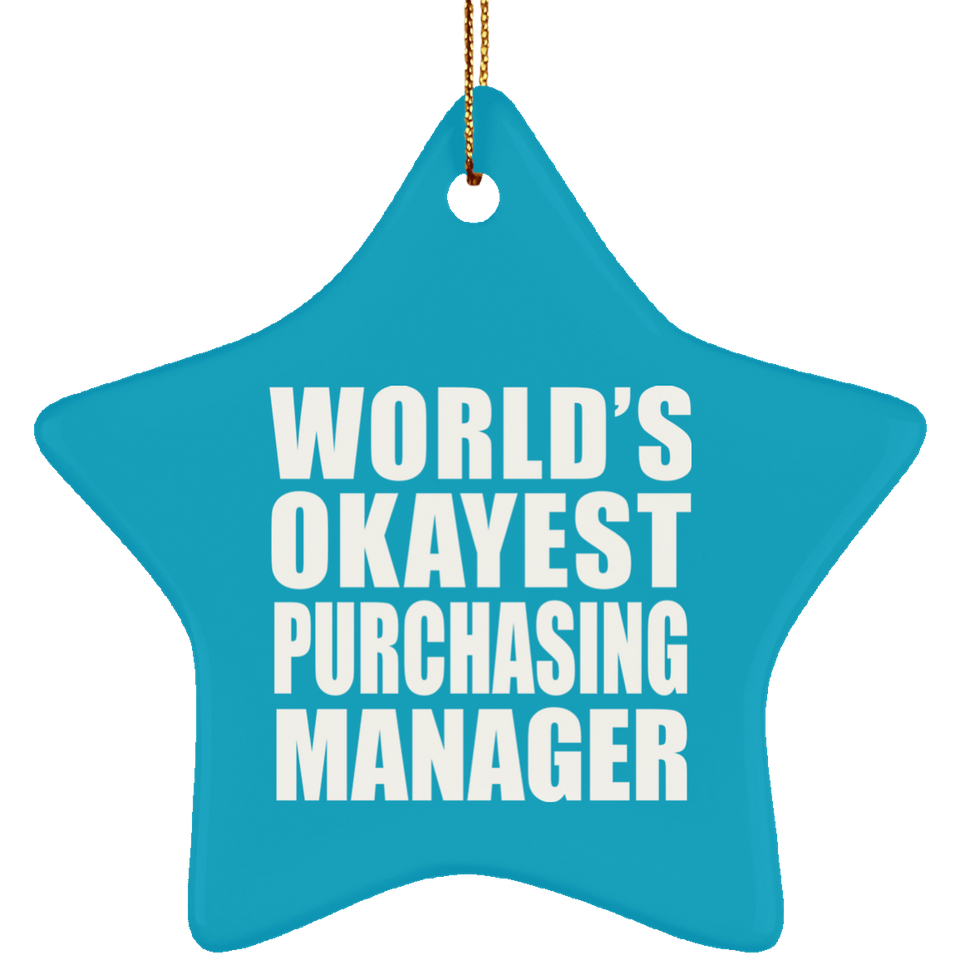 World's Okayest Purchasing Manager - Star Ornament