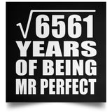 81st Anniversary Square Root of 6561 Years of Mr Perfect - Poster Square
