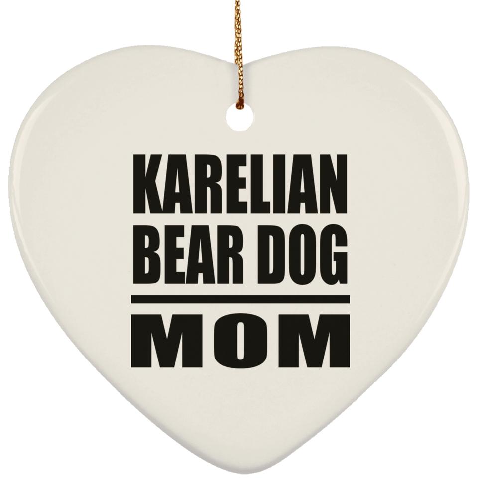Karelian Bear Dog Mom - Heart Ornament