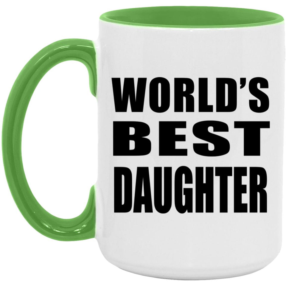 World's Best Daughter - 15oz Accent Mug Green