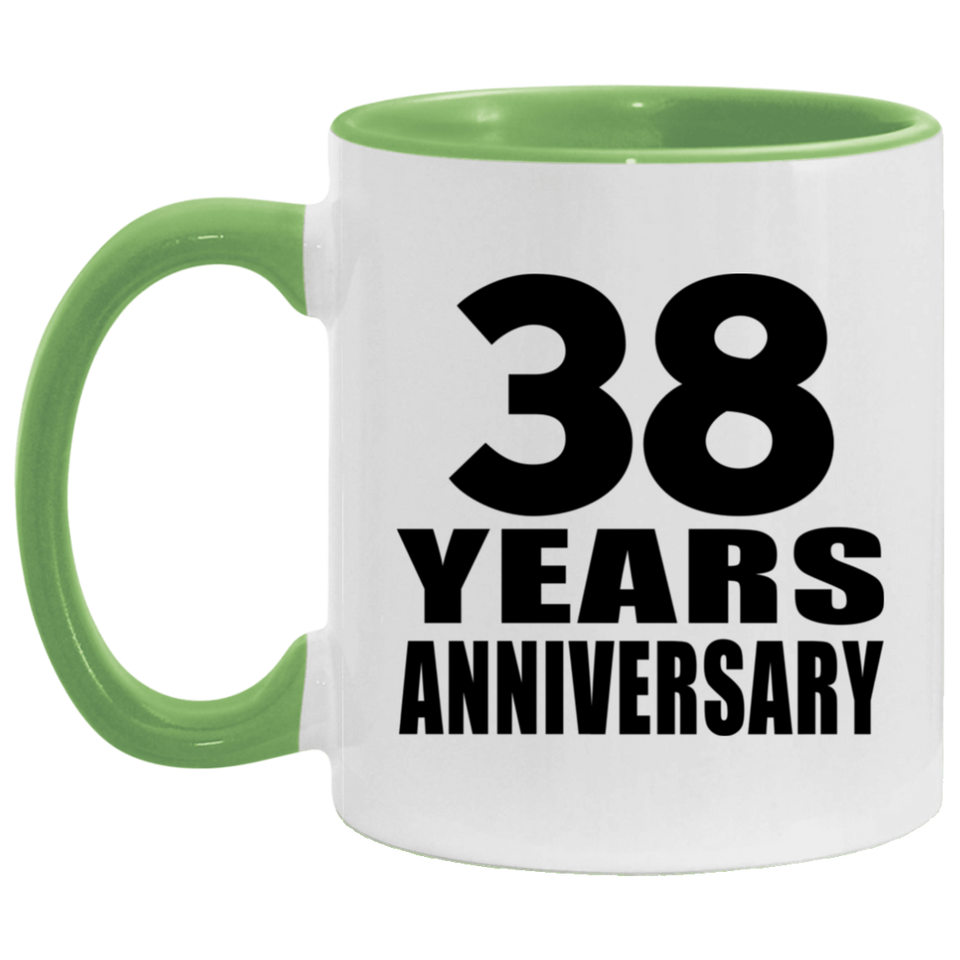 38th Anniversary 38 Years - 11oz Accent Mug Green