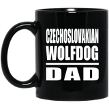 Czechoslovakian Wolfdog Dad - 11oz Coffee Mug Black