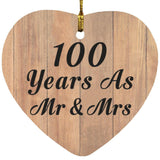 100 Years As Mr & Mrs - Heart Ornament C