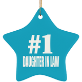 Number One #1 Daughter In Law - Star Ornament