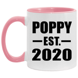 Poppy Established EST. 2020 - 11oz Accent Mug Pink