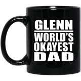 Glenn World's Okayest Dad - 11 Oz Coffee Mug Black