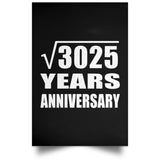 55th Anniversary Square Root of 3025 Years Anniversary - Poster Portrait