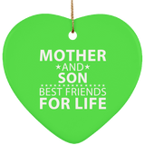 Mother and Son, Best Friends For Life - Heart Ornament