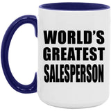 World's Greatest Salesperson - 15oz Accent Mug Purple