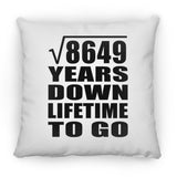 93rd Anniversary Square Root of 8649 Years Lifetime To Go - Throw Pillow