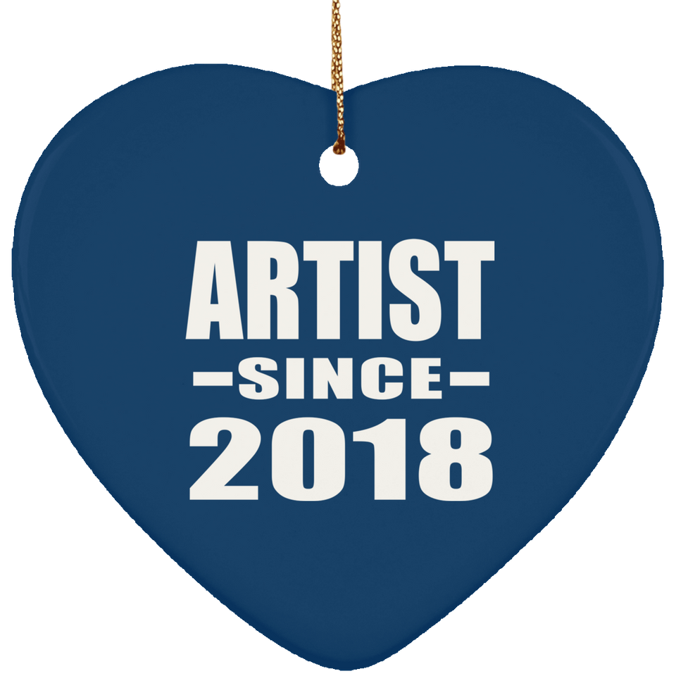 Artist Since 2018 - Heart Ornament
