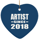 Artist Since 2018 - Heart Ornament