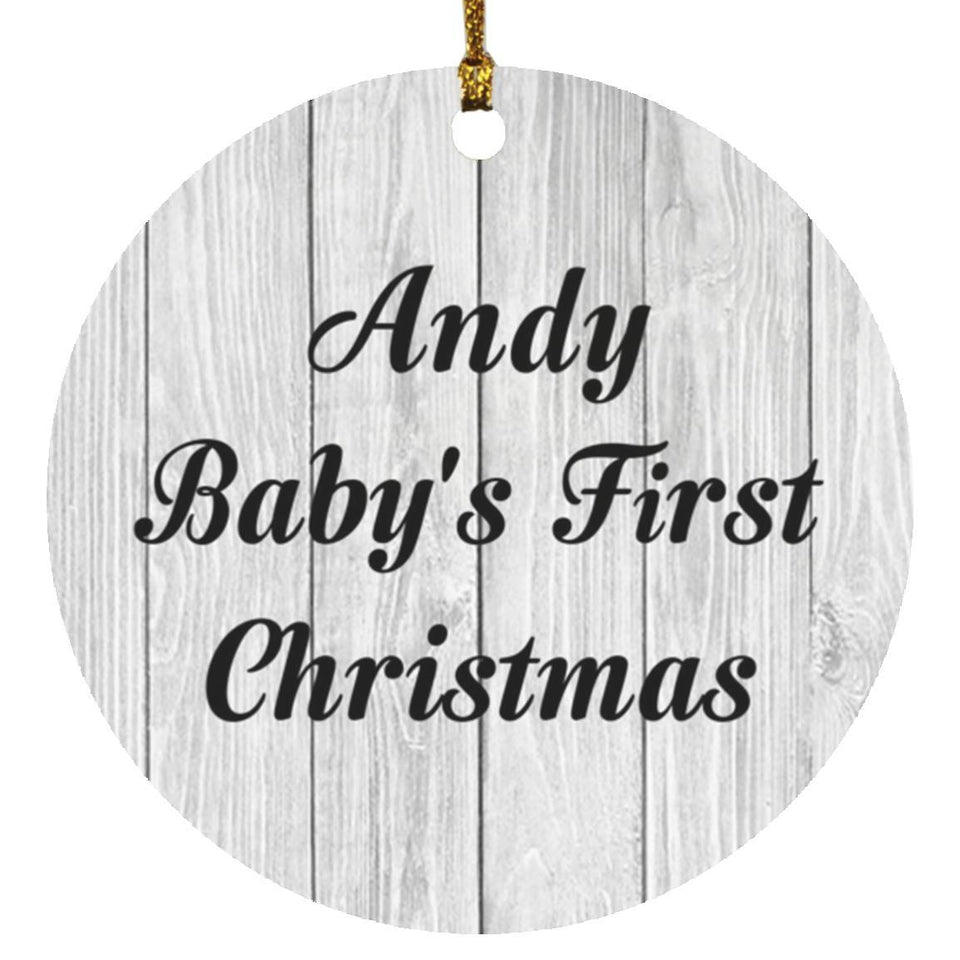 Andy Baby's First Christmas - Circle Ornament F