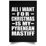 All I Want For Christmas Is My Pyrenean Mastiff - Poster Portrait