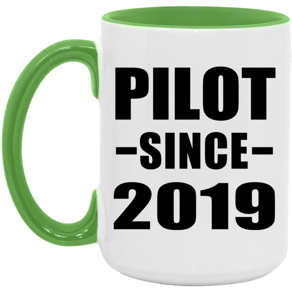 Pilot Since 2019 - 15oz Accent Mug Green