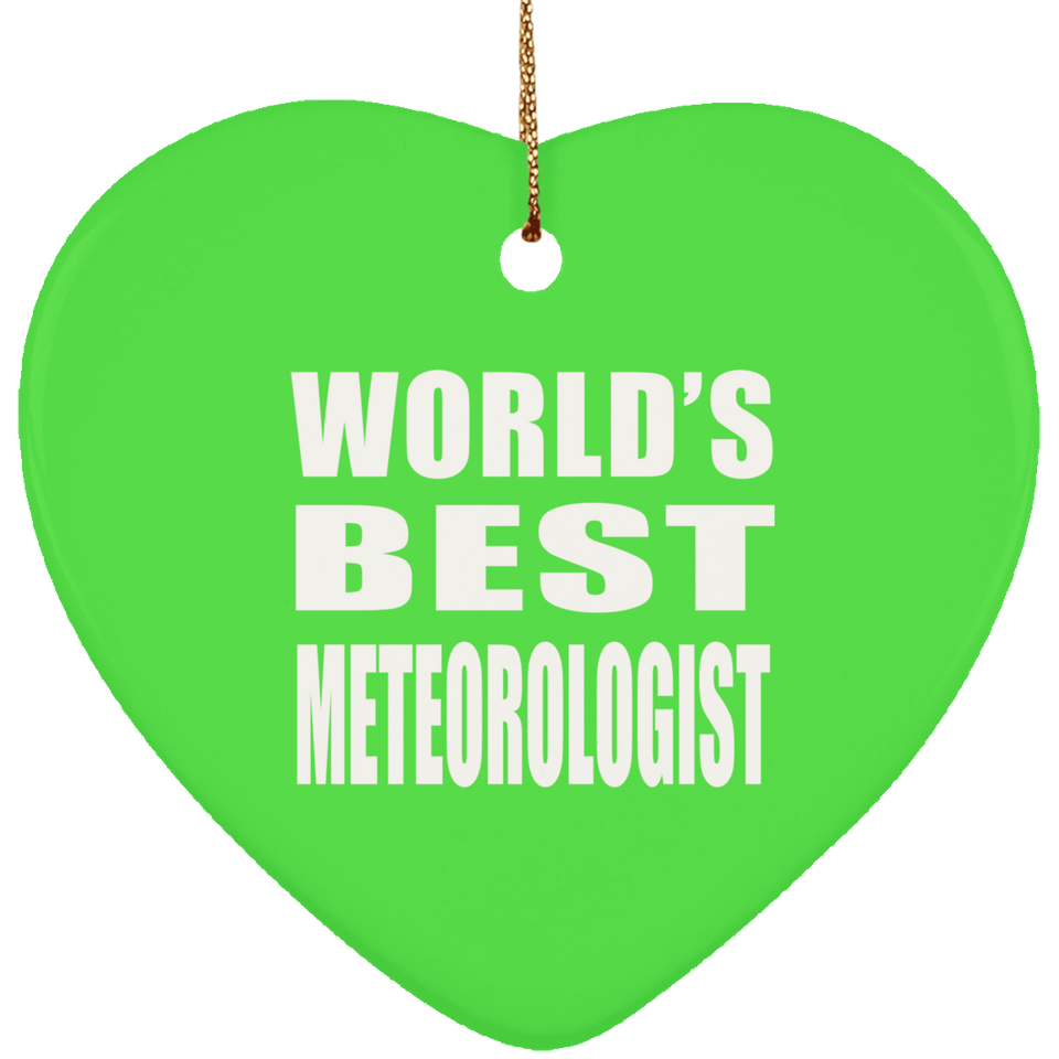 World's Best Meteorologist - Heart Ornament
