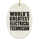 World's Greatest Electrical Technician - Oval Ornament
