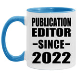 Publication Editor Since 2022 - 11oz Accent Mug Blue
