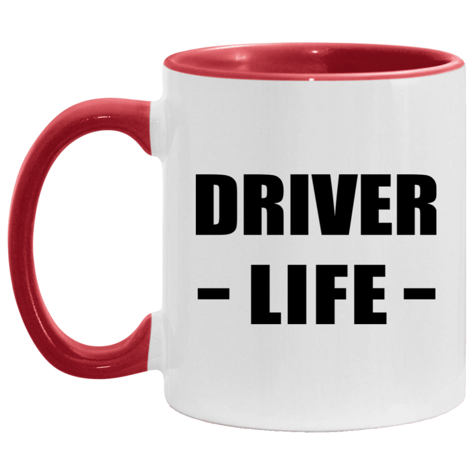 Driver Life - 11oz Accent Mug Red