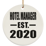 Hotel Manager Established EST. 2020 - Circle Ornament