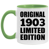 121st Birthday Original 1903 Limited Edition - 11oz Accent Mug Green