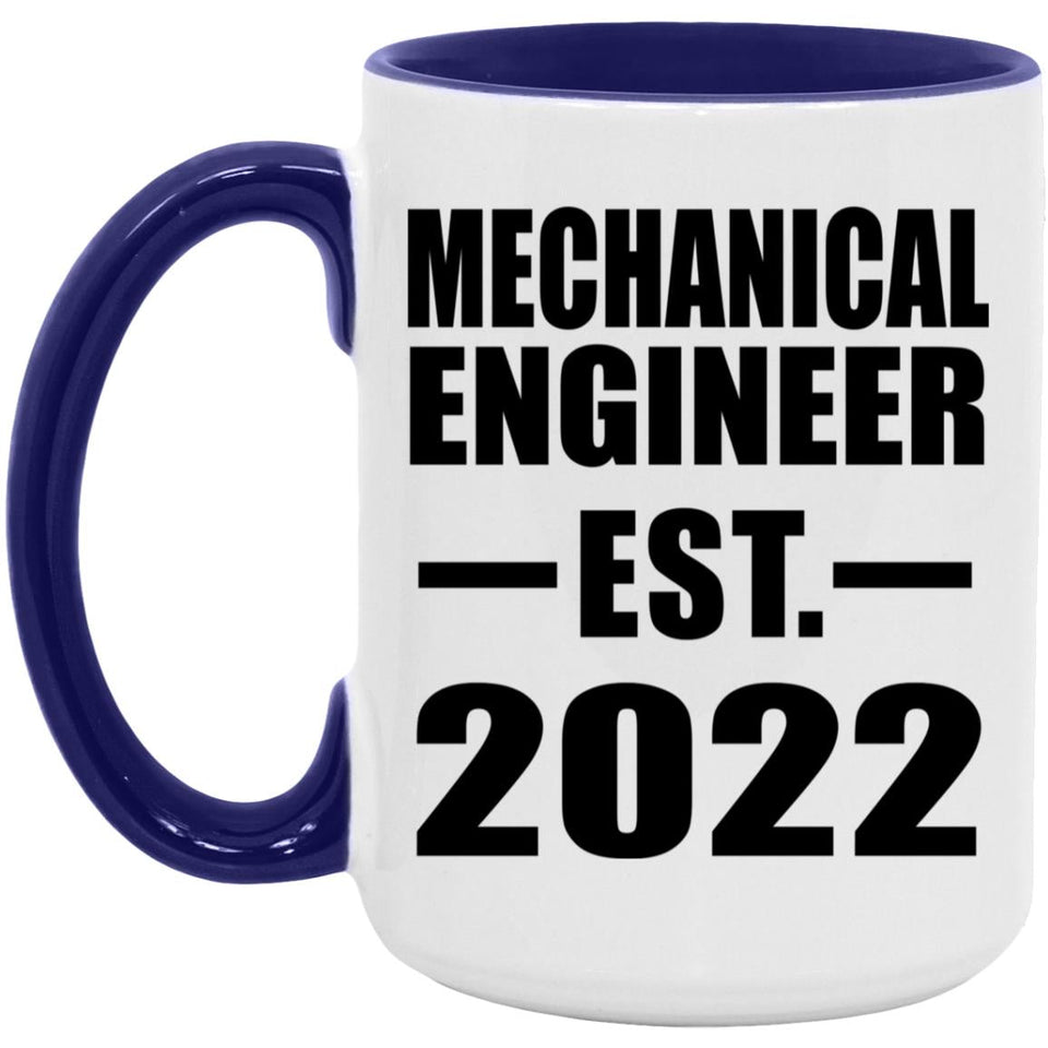 Mechanical Engineer Established EST. 2022 - 15oz Accent Mug Purple
