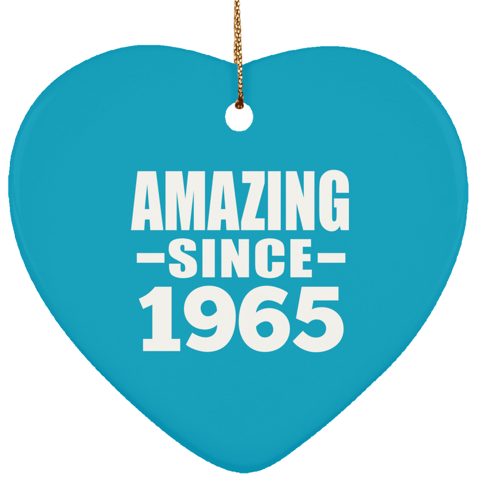 59th Birthday Amazing Since 1965 - Heart Ornament