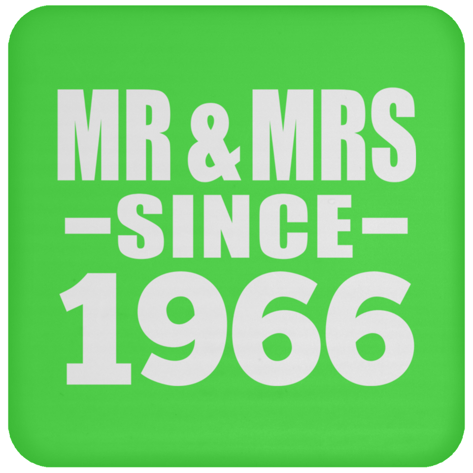 58th Anniversary Mr & Mrs Since 1966 - Drink Coaster